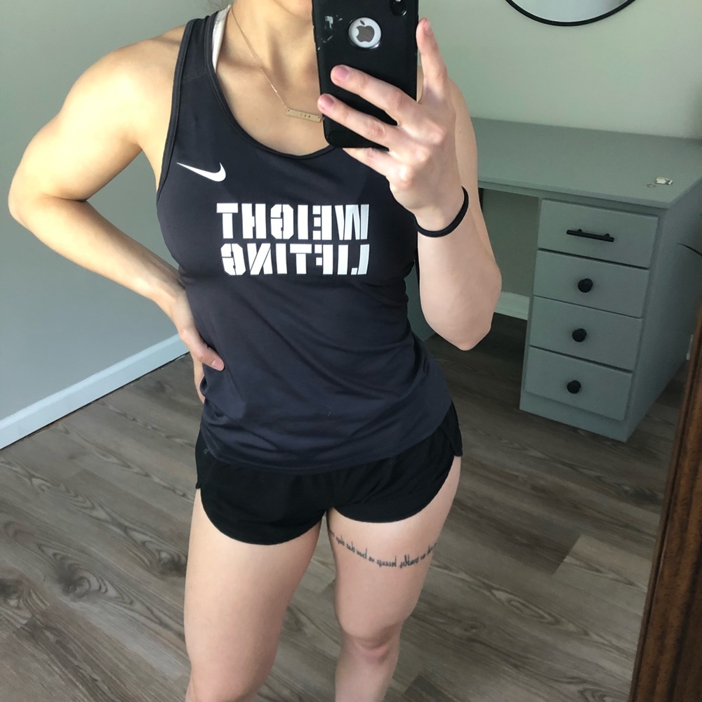 Weight lifting Nike pro tank top dri-fit